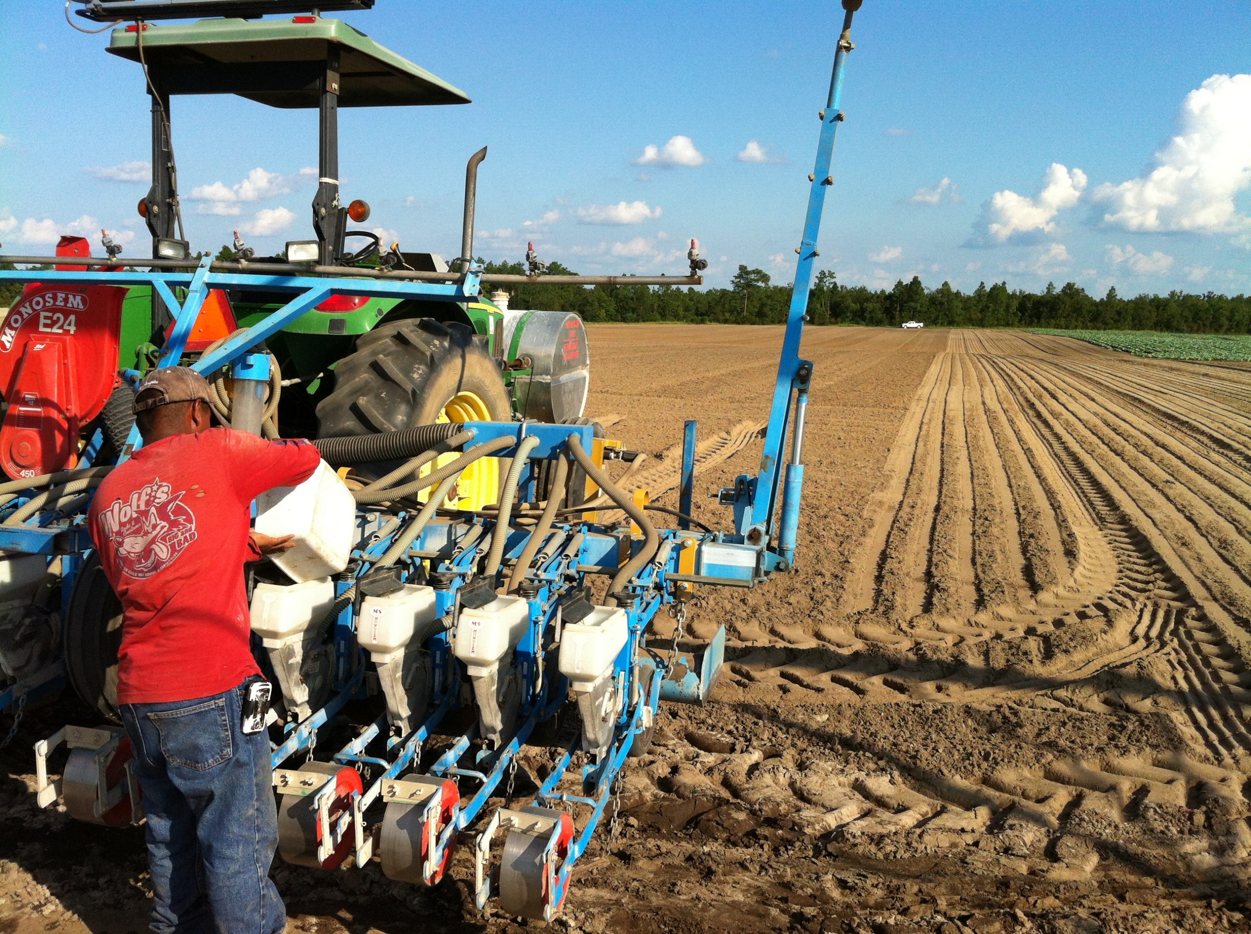 Planting with GPS on the Veggie Farm