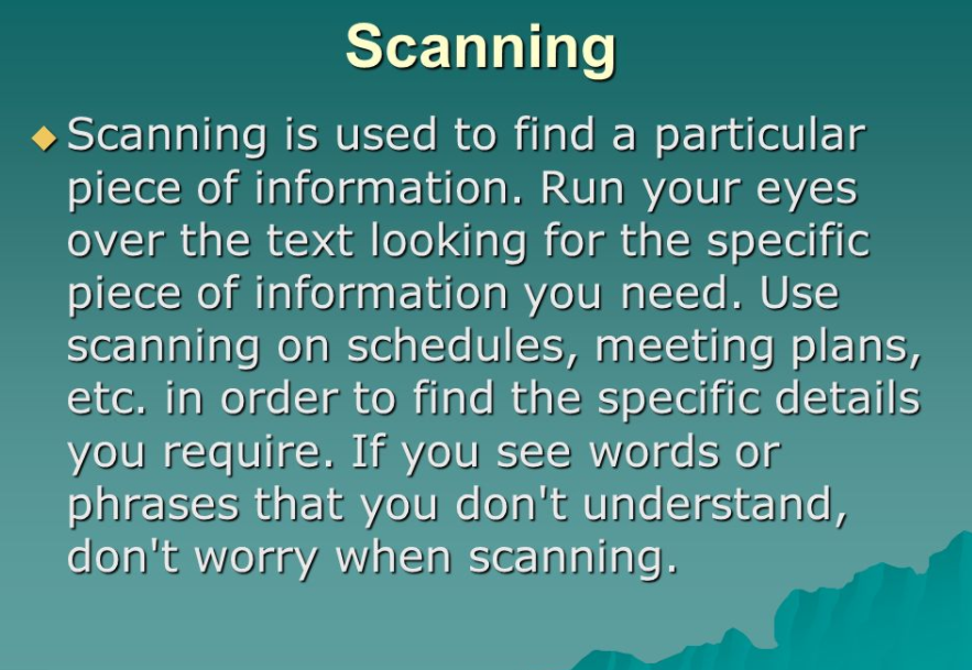 No More Scanning A Room. What does that mean?