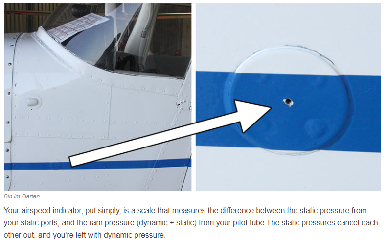 Learning about Air Speed Indicators: Static vs Dynamic Pressure