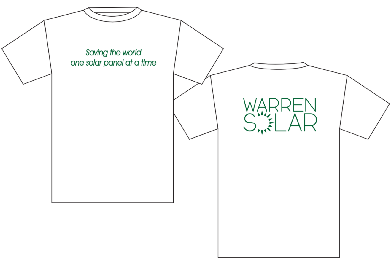 Warren Solar Shirts, Hats and Signs