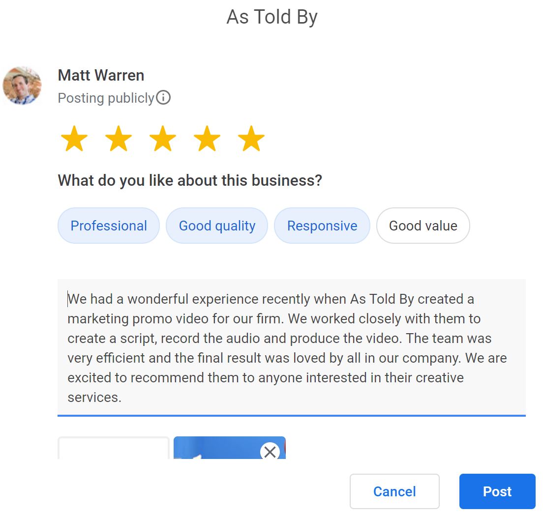 Smooth way to get Google Review