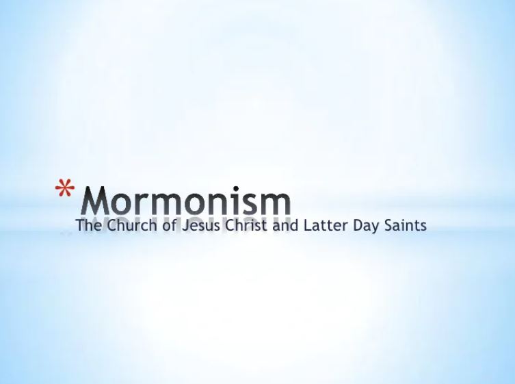 New DA Sponsee is Mormon, I must study up…