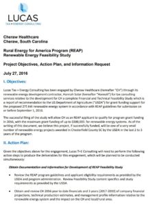 REAP Grant & Feasibility Study