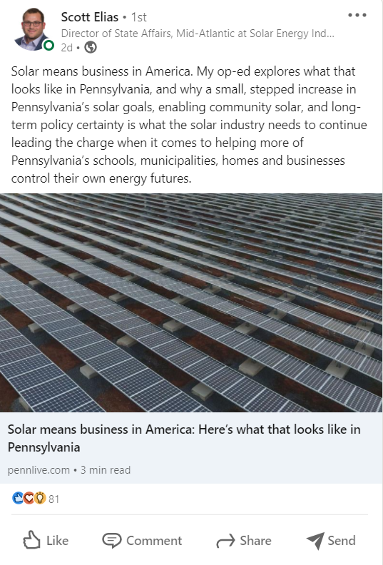 Solar means business in America: Here’s what that looks like in Pennsylvania