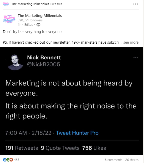 Marketing: Making the Right Noise to the Right People
