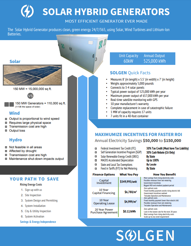 Solgen One-Pager Flyer